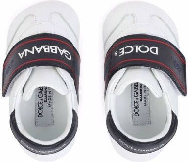 Dolce & Gabbana Kids Leren sneakers met logoprint Wit