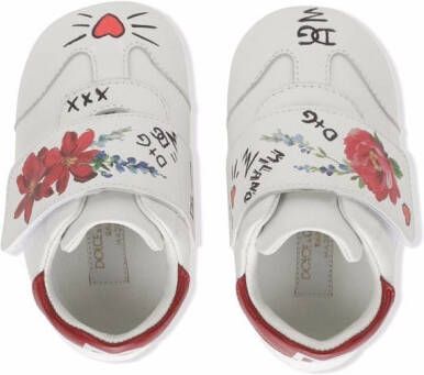 Dolce & Gabbana Kids Sneakers met bloemenprint Wit