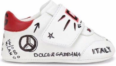 Dolce & Gabbana Kids Sneakers met graffiti-print Wit