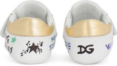 Dolce & Gabbana Kids Sneakers met klittenband Wit