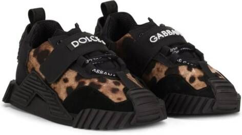 Dolce & Gabbana Kids Sneakers met klittenband Zwart