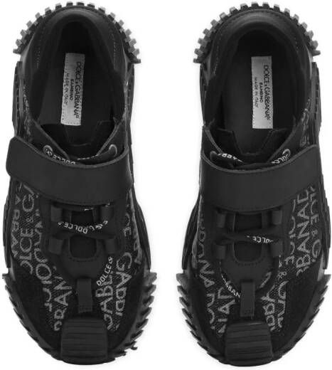 Dolce & Gabbana Kids Sneakers met logo jacquard Zwart