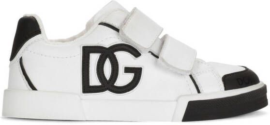 Dolce & Gabbana Kids Portofino Light leren sneakers Wit