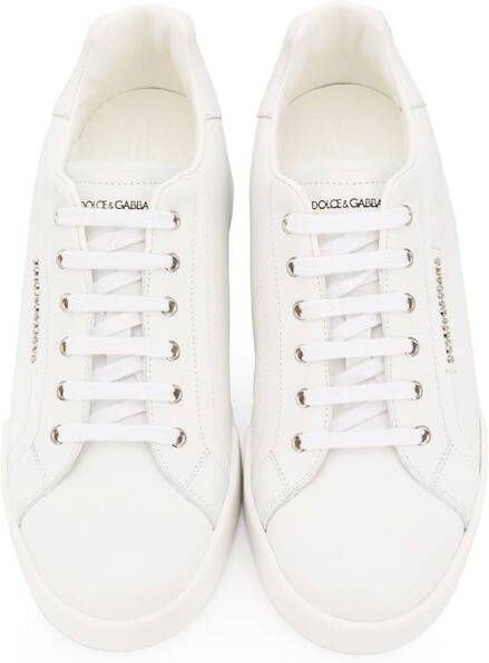 Dolce & Gabbana Kids Sneakers met logoplakkaat Wit