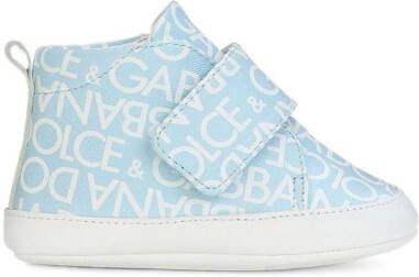 Dolce & Gabbana Kids Sneakers met logoprint Blauw