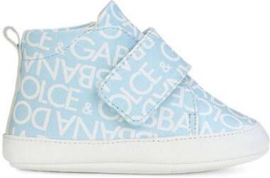 Dolce & Gabbana Kids Sneakers met logoprint Blauw