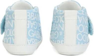 Dolce & Gabbana Kids Sneakers met logoprint Blauw