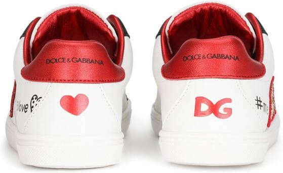 Dolce & Gabbana Kids Sneakers met logoprint Wit