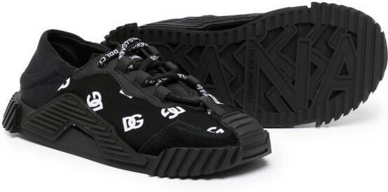 Dolce & Gabbana Kids Sneakers met logoprint Zwart