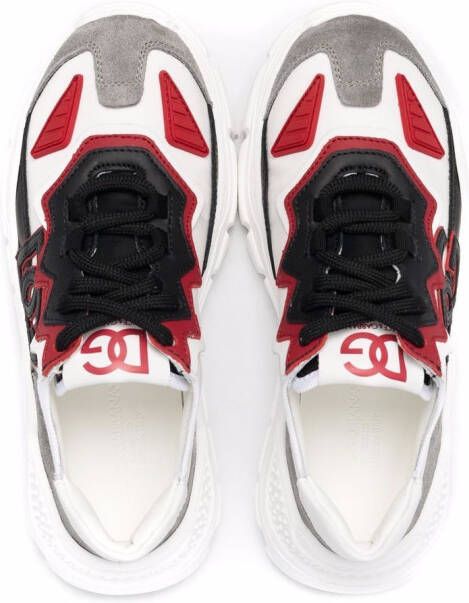 Dolce & Gabbana Kids Sneakers met vlakken Rood