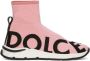 Dolce & Gabbana Kids Soksneakers met logo jacquard Roze - Thumbnail 2