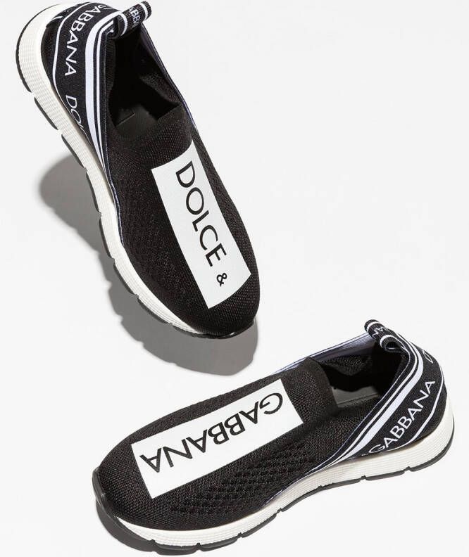 Dolce & Gabbana Kids Soksneakers met logo Zwart