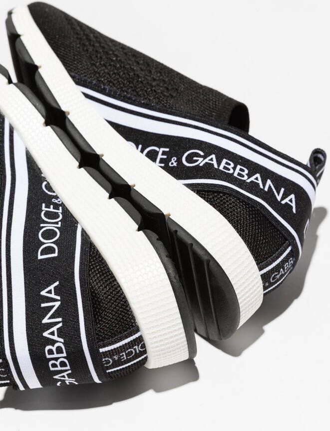 Dolce & Gabbana Kids Soksneakers met logo Zwart