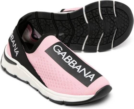 Dolce & Gabbana Kids Sorrento low-top sneakers Roze