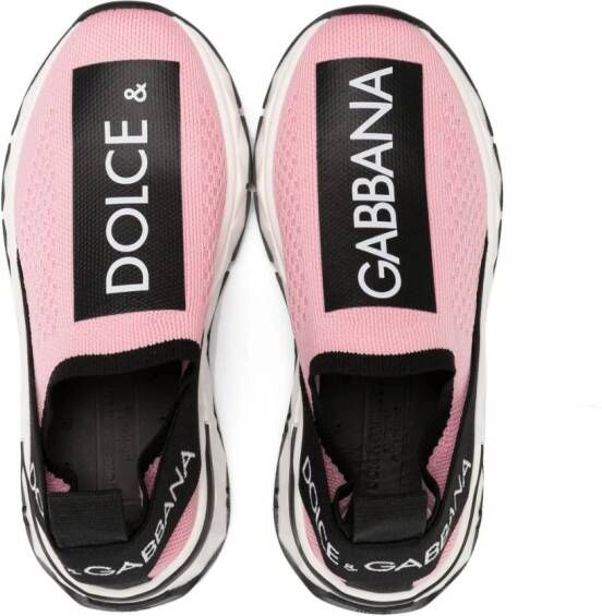 Dolce & Gabbana Kids Sorrento low-top sneakers Roze