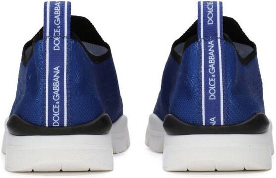 Dolce & Gabbana Kids Sorrento slip-on sneakers Blauw