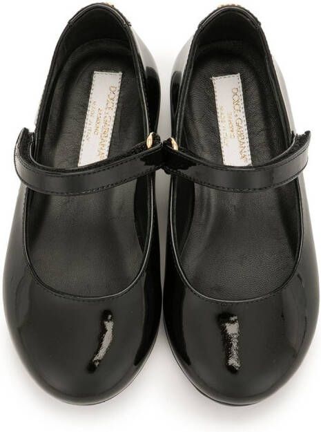 Dolce & Gabbana Kids Verfraaide ballerina's Zwart