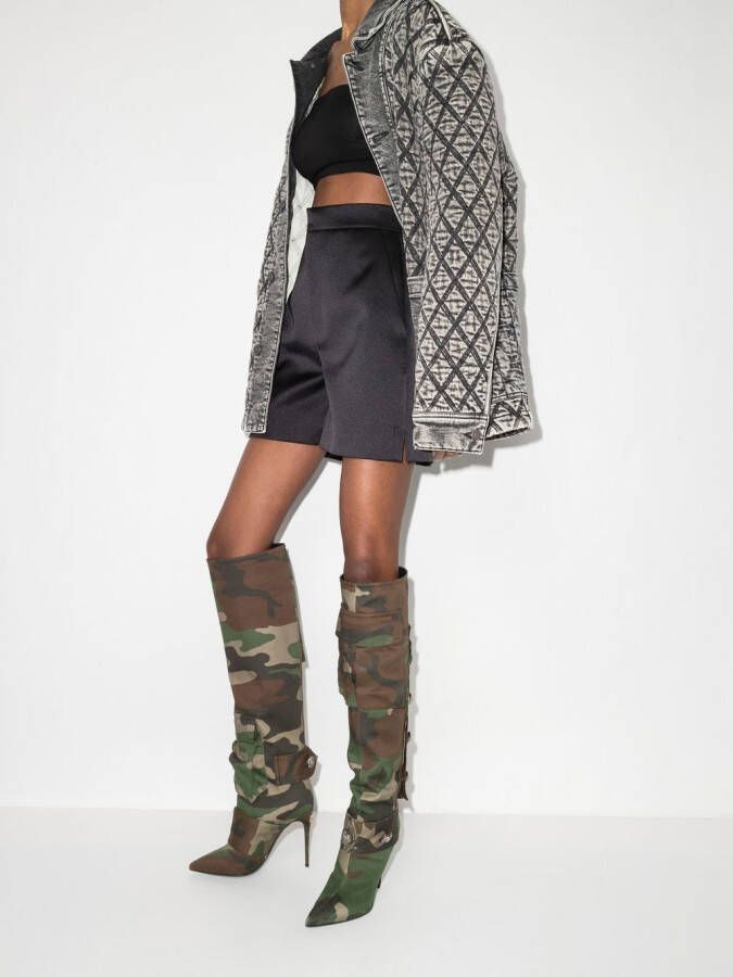 Dolce & Gabbana Laarzen met camouflageprint Groen