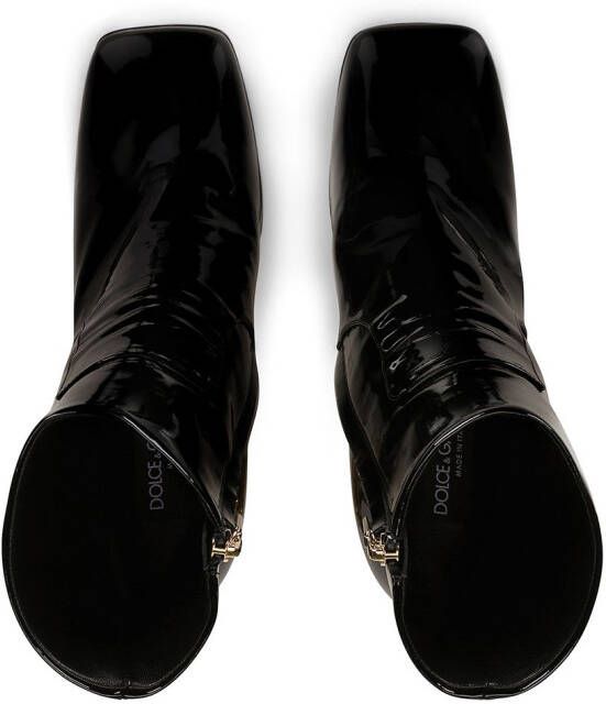 Dolce & Gabbana Laarzen met DG-hak Zwart