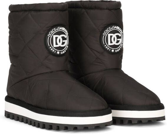 Dolce & Gabbana Laarzen met logopatch Zwart