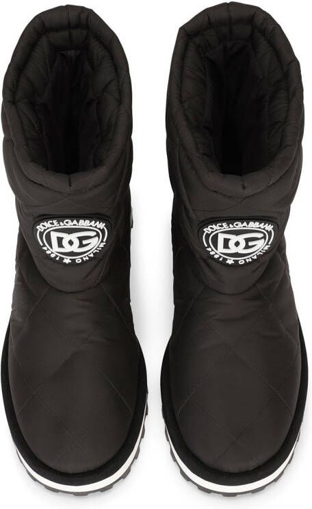 Dolce & Gabbana Laarzen met logopatch Zwart