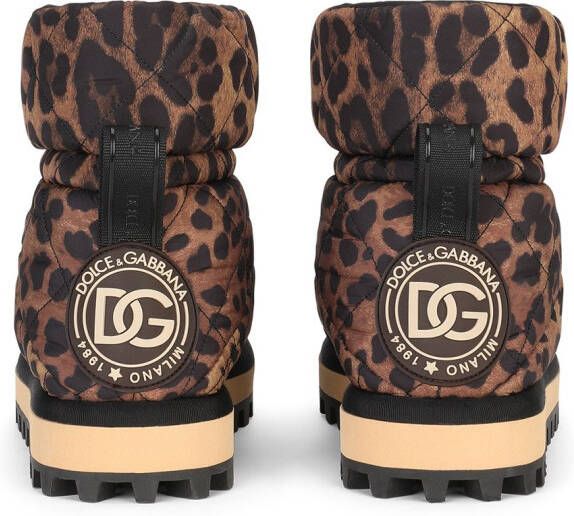 Dolce & Gabbana Laarzen met luipaardprint Bruin