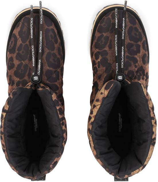 Dolce & Gabbana Laarzen met luipaardprint Bruin