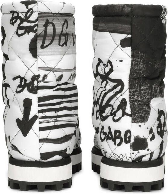 Dolce & Gabbana Laarzen met verfspatten Wit