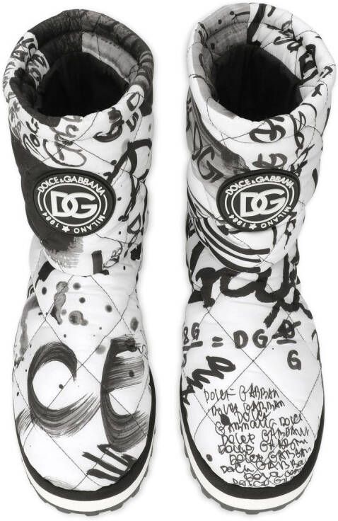 Dolce & Gabbana Laarzen met verfspatten Wit