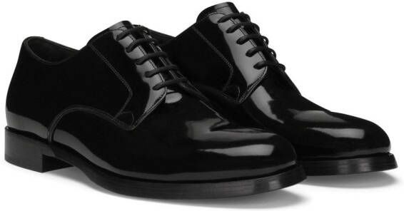 Dolce & Gabbana Leren derby schoenen Zwart