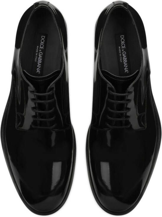 Dolce & Gabbana Leren derby schoenen Zwart