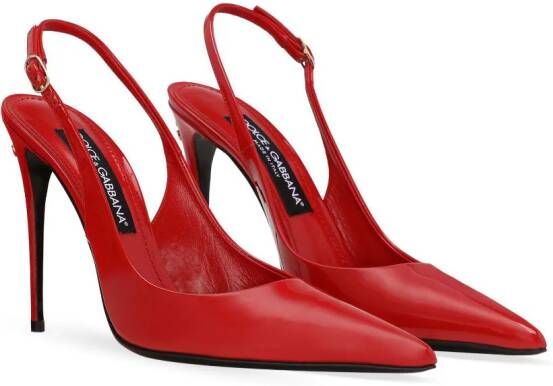 Dolce & Gabbana 105mm lakleren pumps Rood