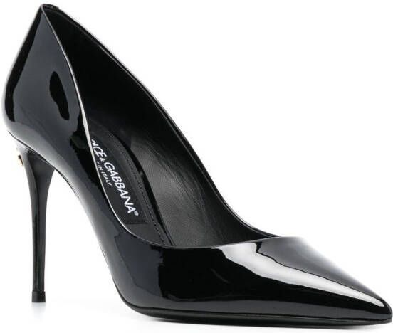 Dolce & Gabbana Cardinale 90mm lakleren pumps Zwart