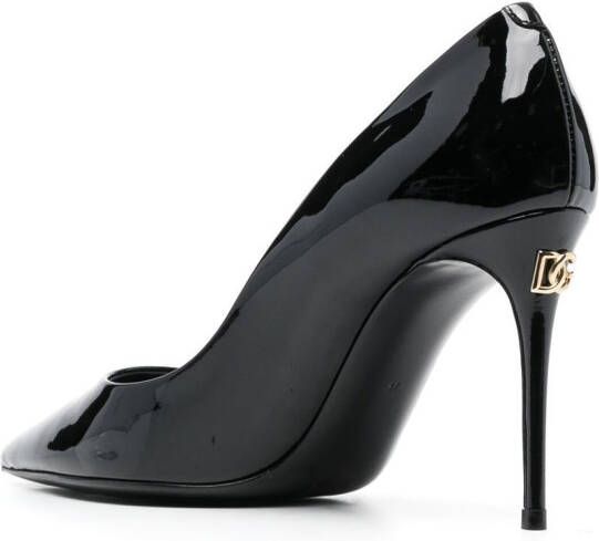 Dolce & Gabbana Cardinale 90mm lakleren pumps Zwart