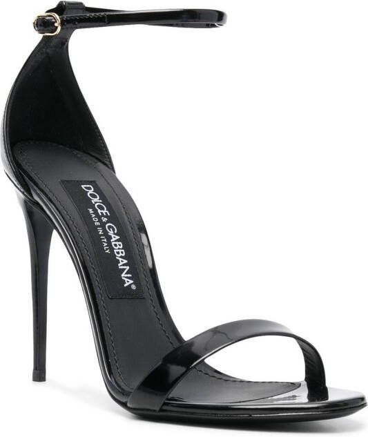 Dolce & Gabbana 105 mm Keira sandalen Zwart