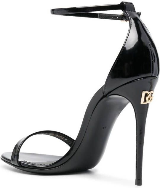 Dolce & Gabbana 105 mm Keira sandalen Zwart