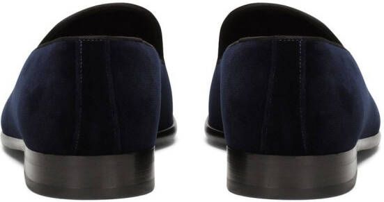 Dolce & Gabbana Fluwelen slippers met open hiel Blauw