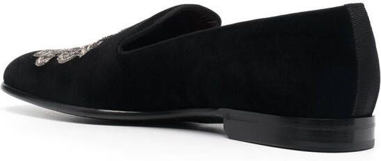 Dolce & Gabbana Leonardo slippers met geborduurd logo Zwart