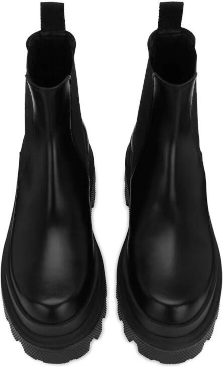 Dolce & Gabbana Leren Chelsea boots Zwart