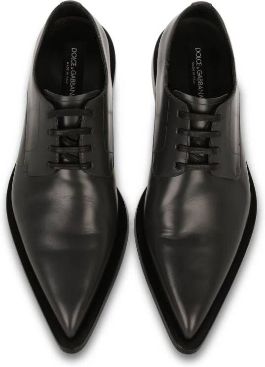 Dolce & Gabbana Leren derby schoenen Zwart