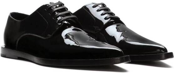 Dolce & Gabbana Leren derby schoenen Zwart