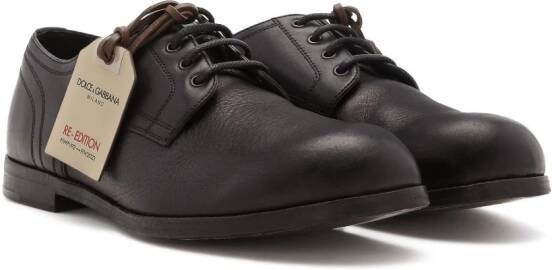 Dolce & Gabbana Leren derby schoenen Zwart