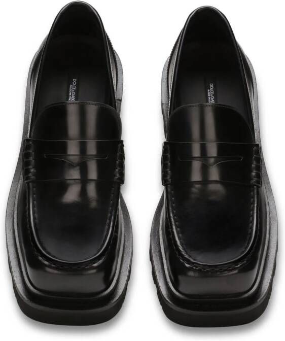 Dolce & Gabbana Leren loafers Zwart