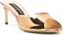 Dolce & Gabbana 70 mm leren sandalen met metallic afwerking Goud - Thumbnail 2