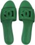Dolce & Gabbana DG Logo leren slippers Groen - Thumbnail 4