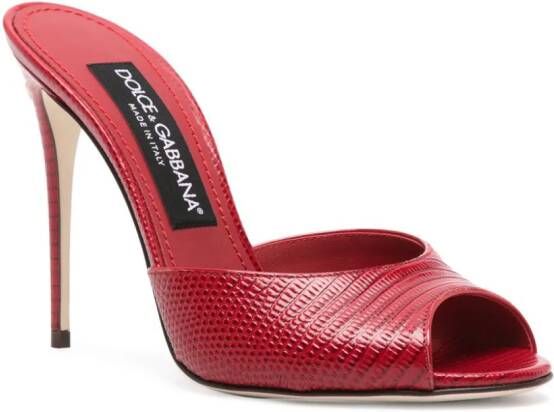 Dolce & Gabbana Leren sandalen Rood