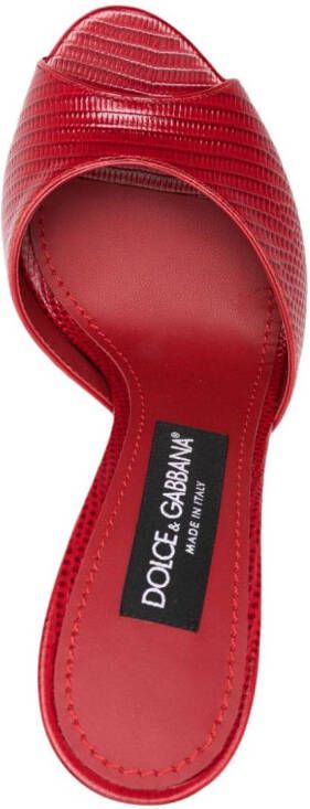 Dolce & Gabbana Leren sandalen Rood