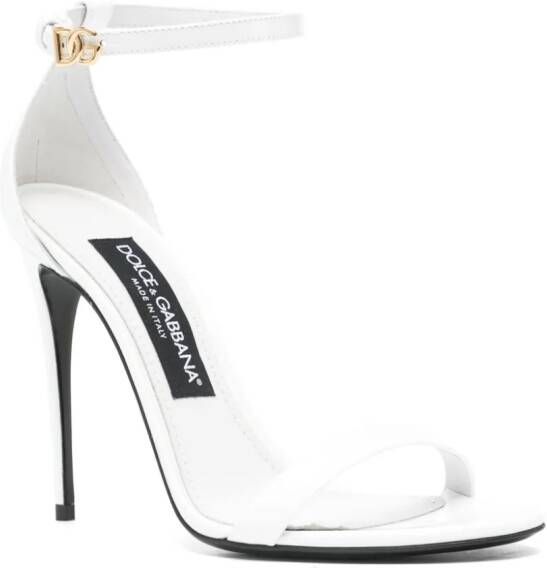 Dolce & Gabbana Leren sandalen Wit