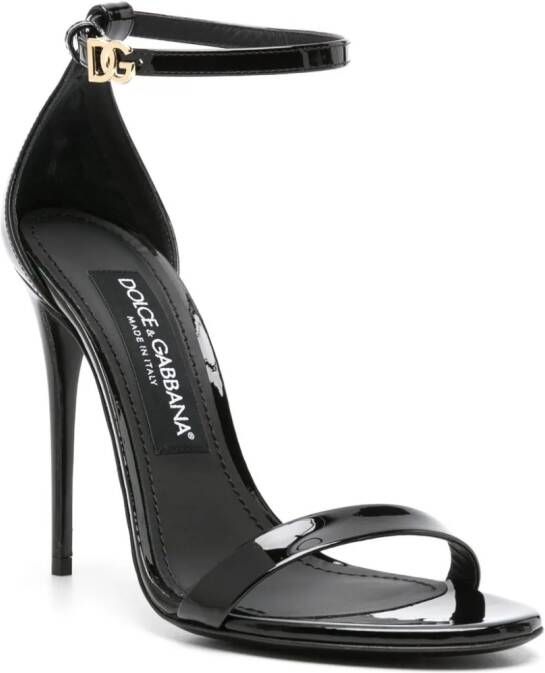 Dolce & Gabbana Leren sandalen Zwart