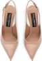 Dolce & Gabbana 105 mm leren slingback pumps Beige - Thumbnail 4